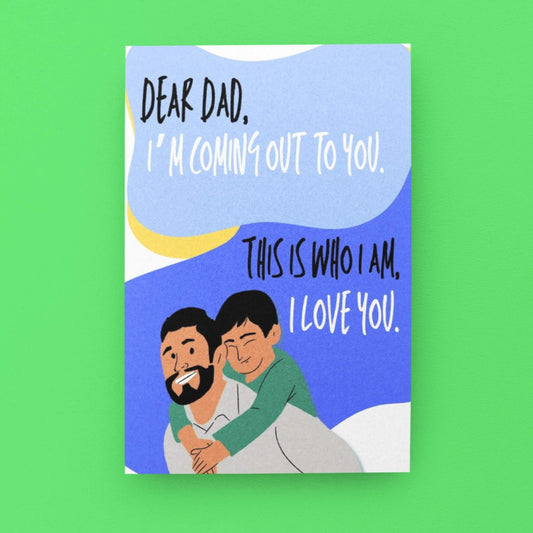 Coming Out LGBTQ Dear Dad Card - Queer Card Club -