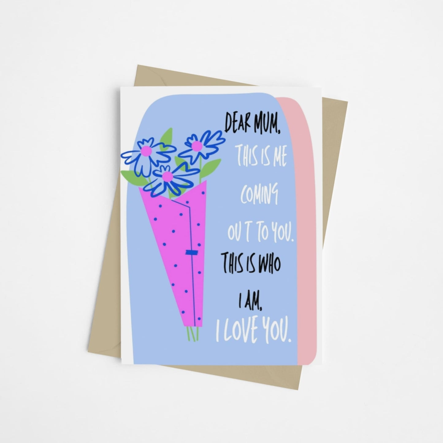 Coming Out LGBTQ Floral Mum Card - Queer Card Club -