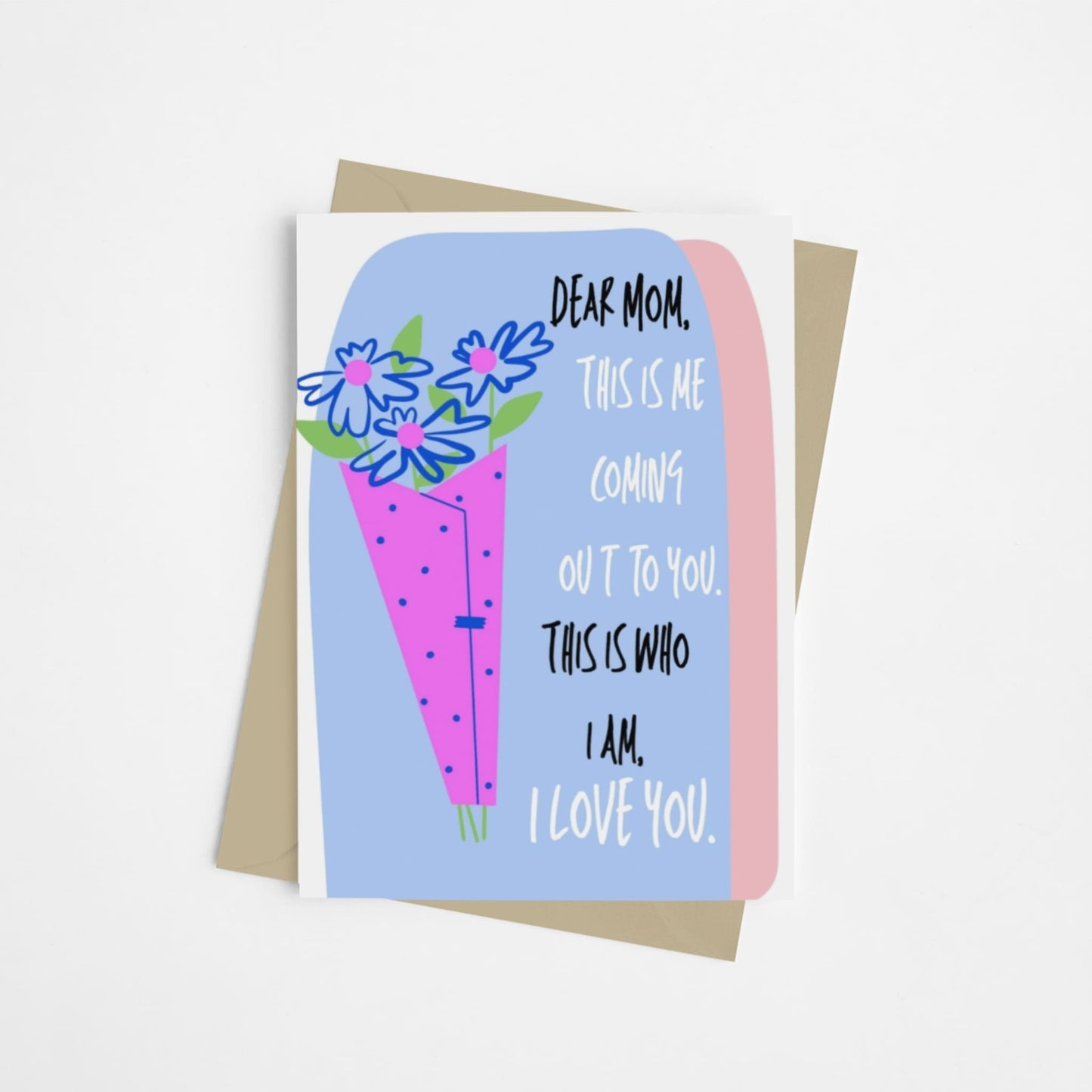 Coming Out LGBTQ Floral Mum Card - Queer Card Club -
