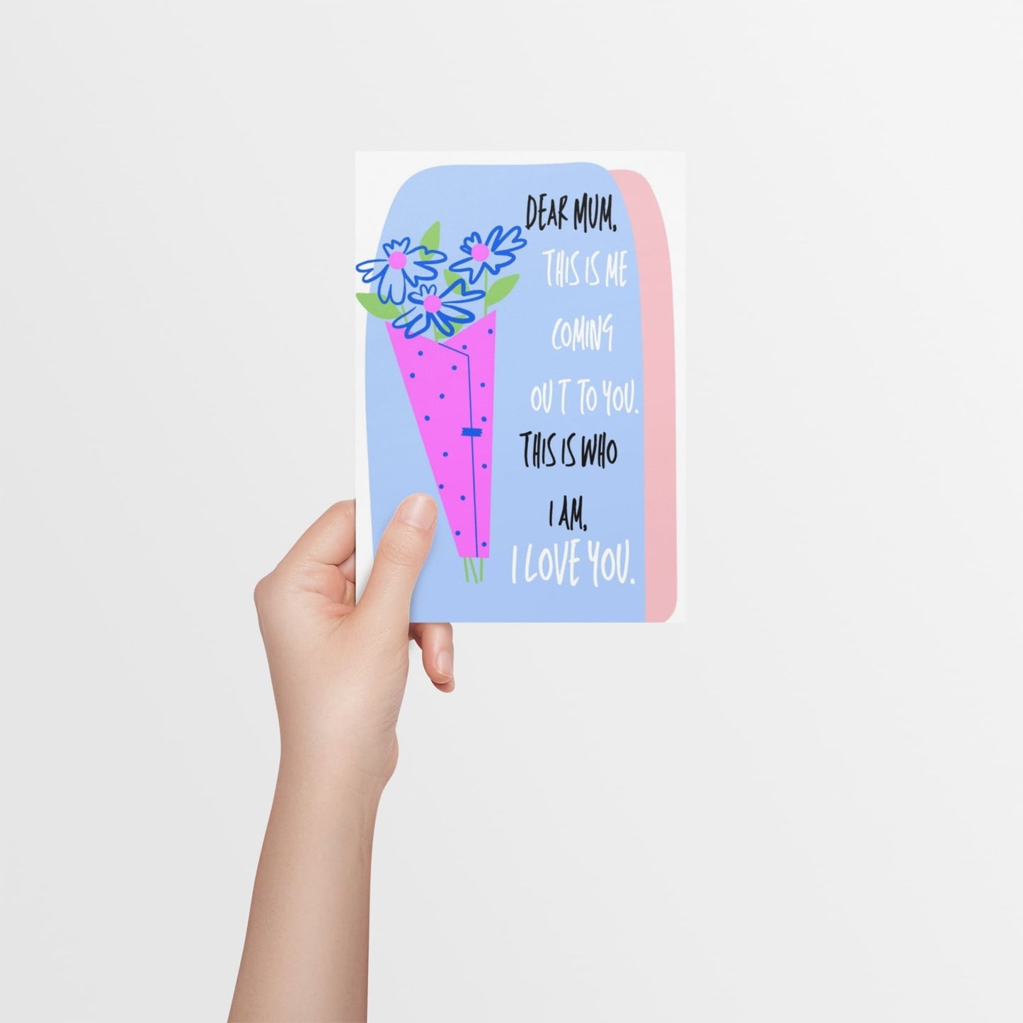 Coming Out LGBTQ Floral Mum Card - Queer Card Club -
