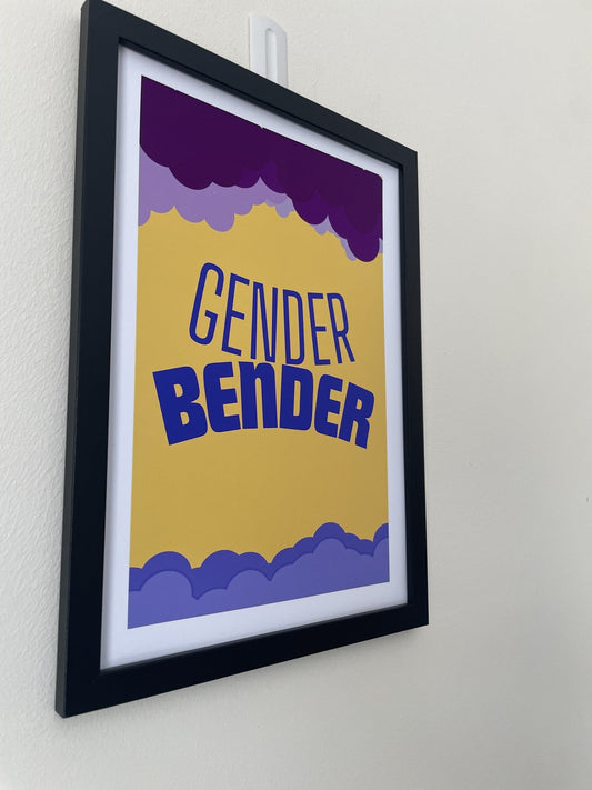 Gender Bender Nonbinary Wall Art Print - Queer Card Club - Queer Posters