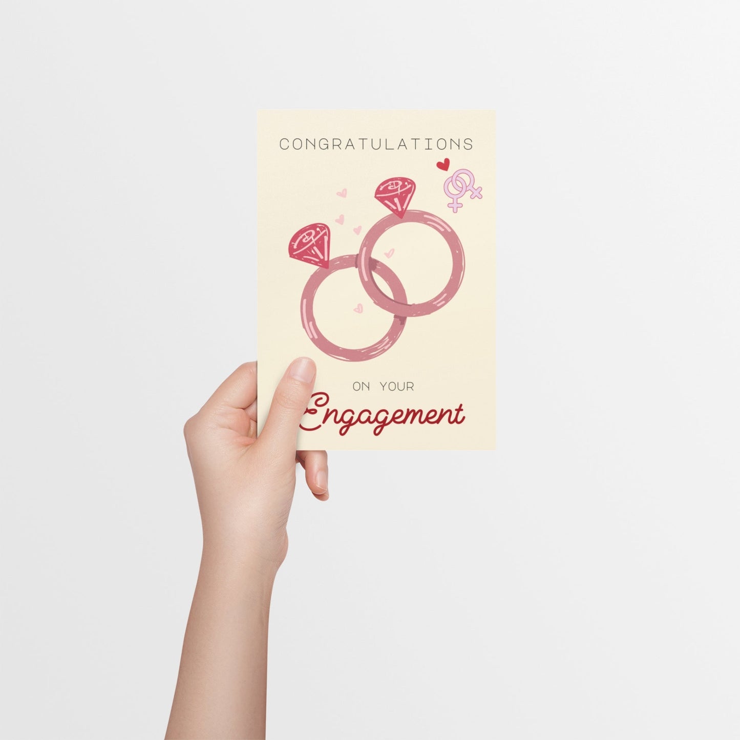 Lesbian Sapphic Engagement Card - Queer Card Club -