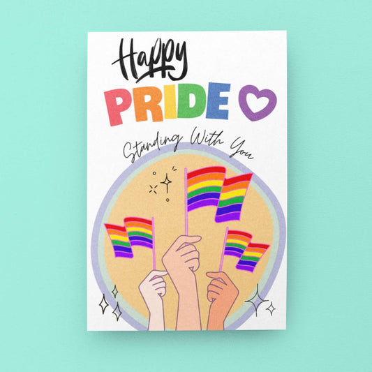 LGBTQ+ Pride Support Card | LGBTQ+ Pride Card - Queer Card Club -