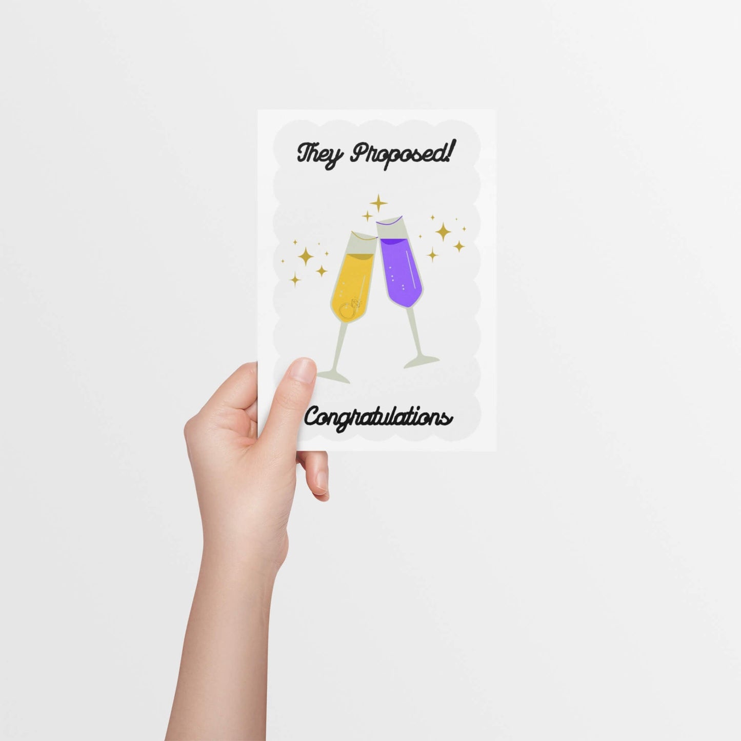 Nonbinary & Gender Neutral Engagement Card - Queer Card Club -