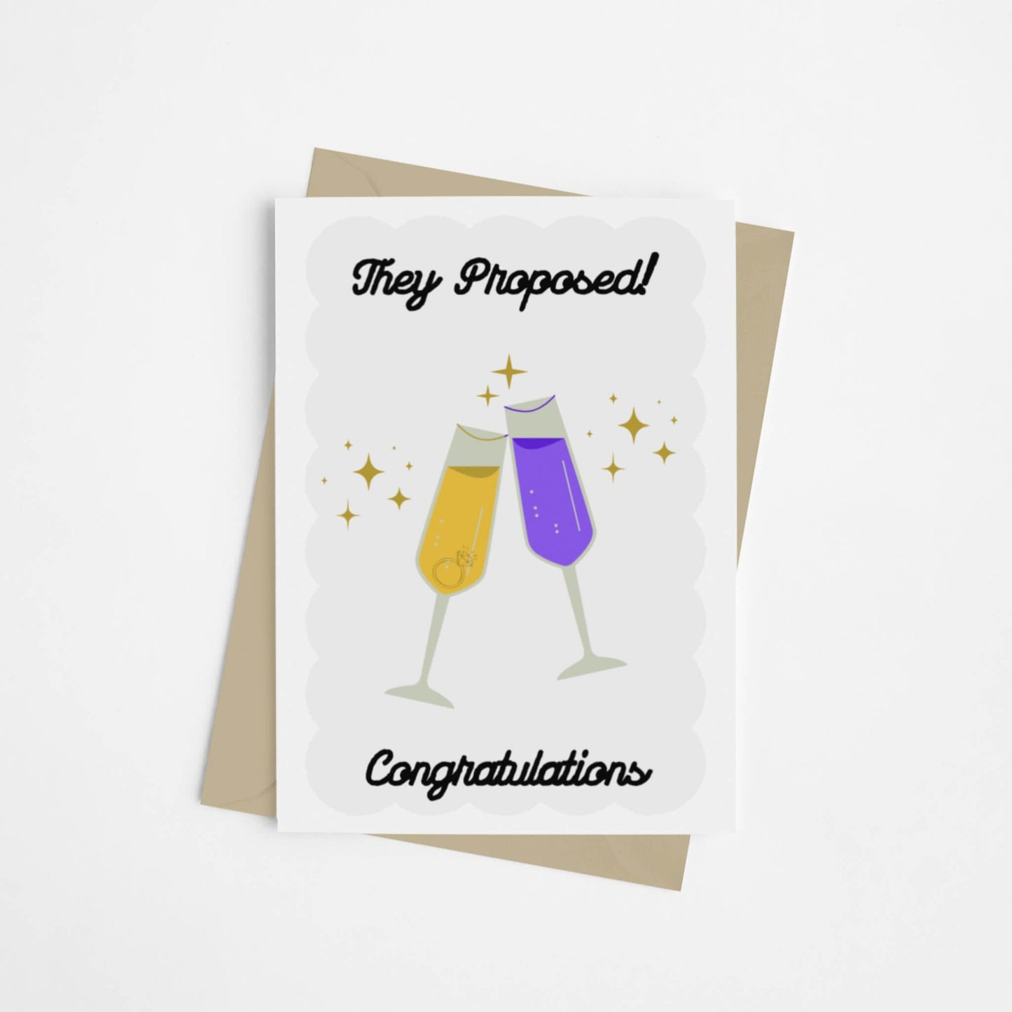 Nonbinary & Gender Neutral Engagement Card - Queer Card Club -