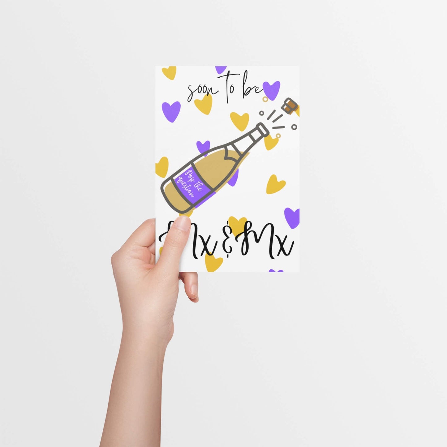 Nonbinary & Genderqueer Engagement Card - Queer Card Club -