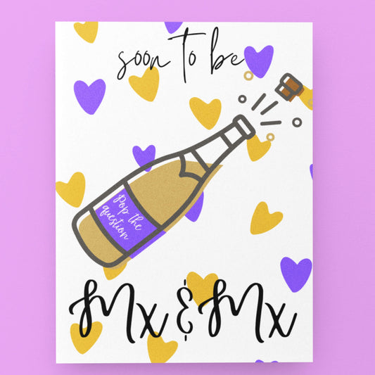 Nonbinary & Genderqueer Engagement Card - Queer Card Club -