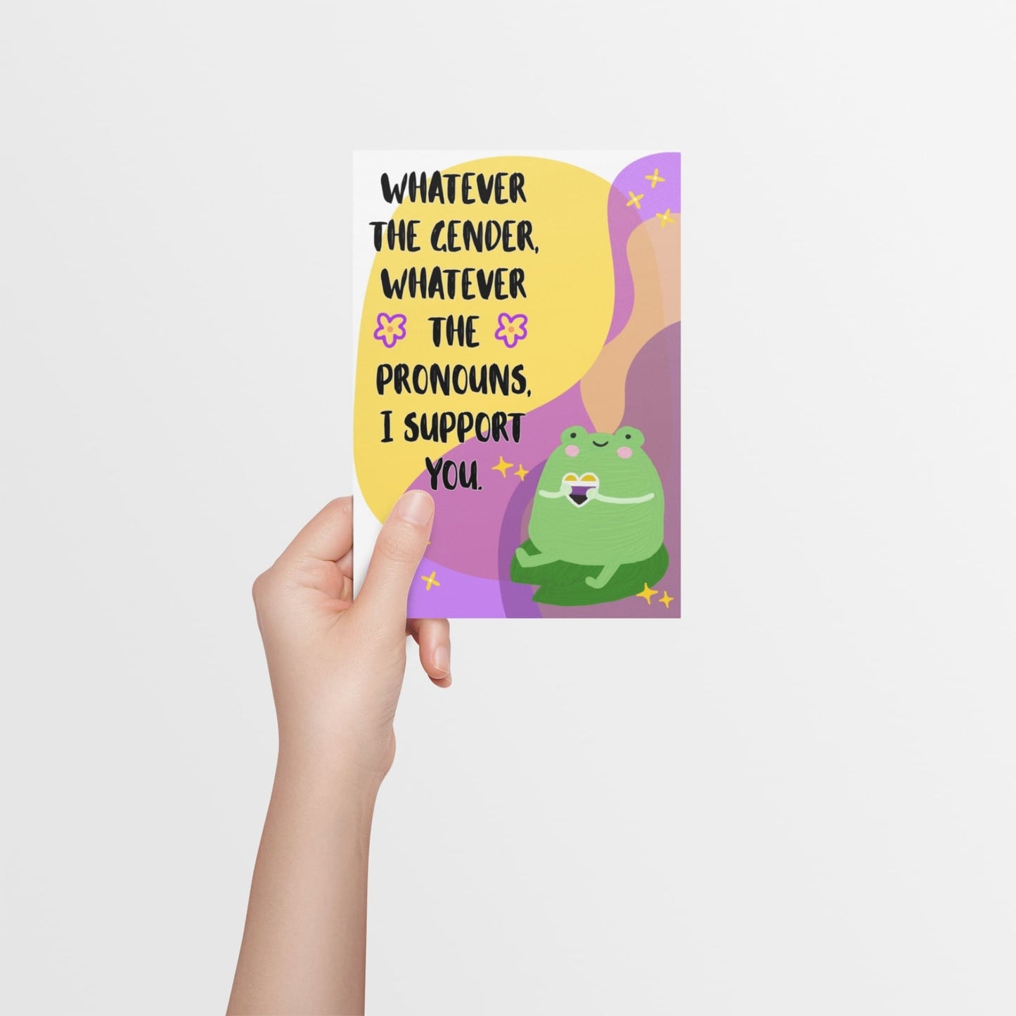 Nonbinary Pronouns Affirmation Card - Queer Card Club -