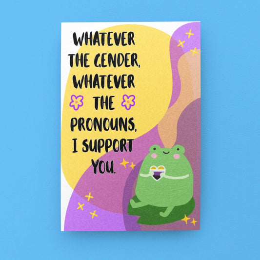 Nonbinary Pronouns Affirmation Card - Queer Card Club -