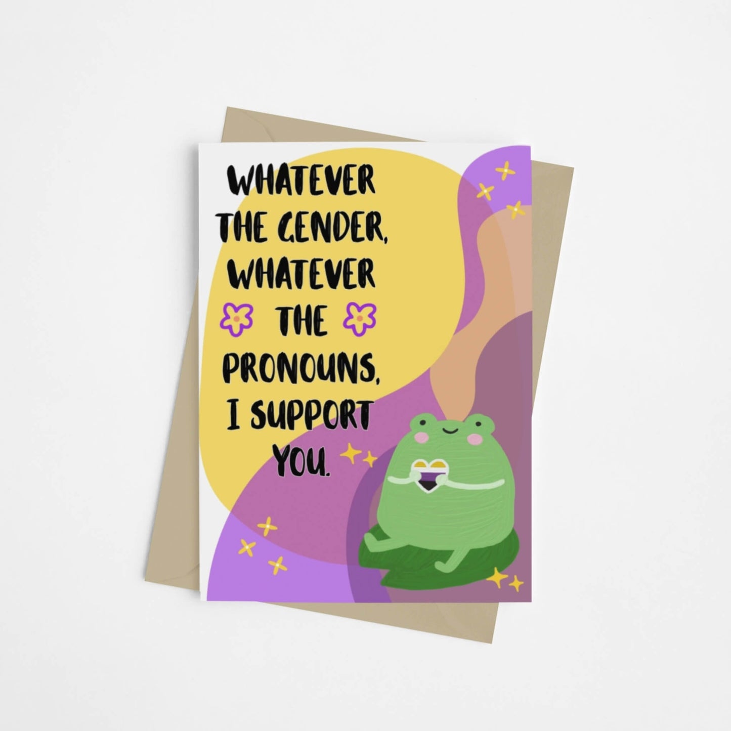 Nonbinary Pronouns Affirmation Card - Queer Card Club -