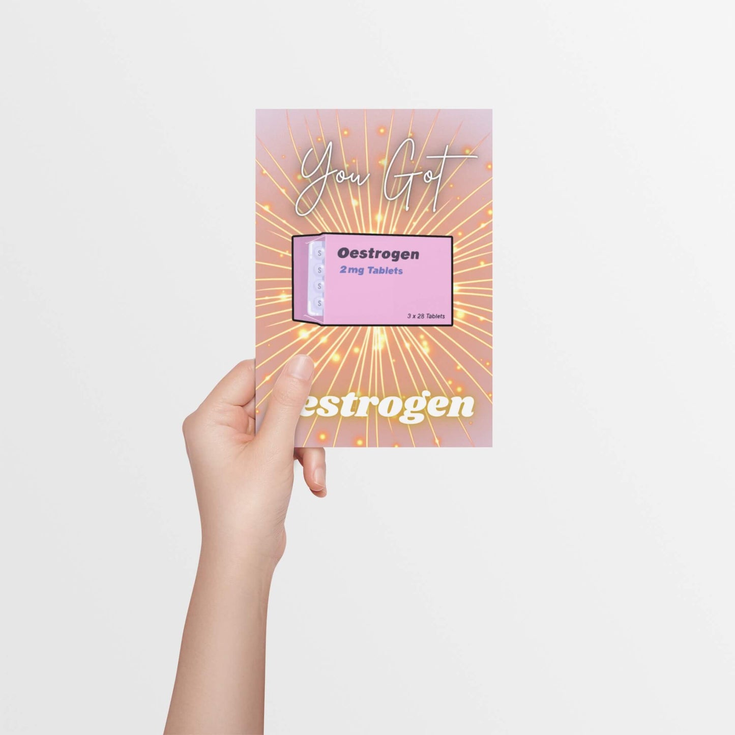 Oestrogen (E) Transgender Congratulations Card - Queer Card Club -