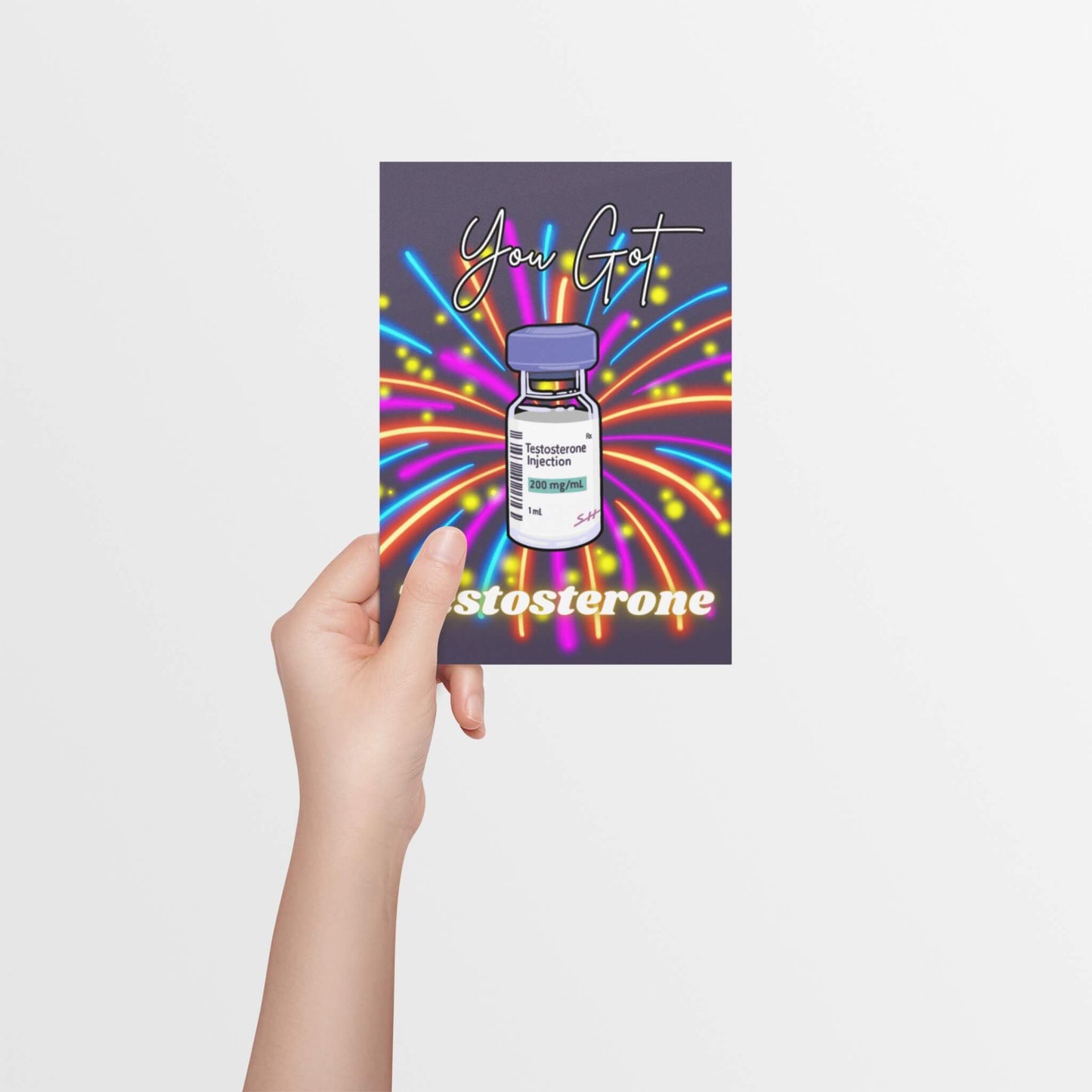 Testosterone (T) Transgender Congratulations Card - Queer Card Club -