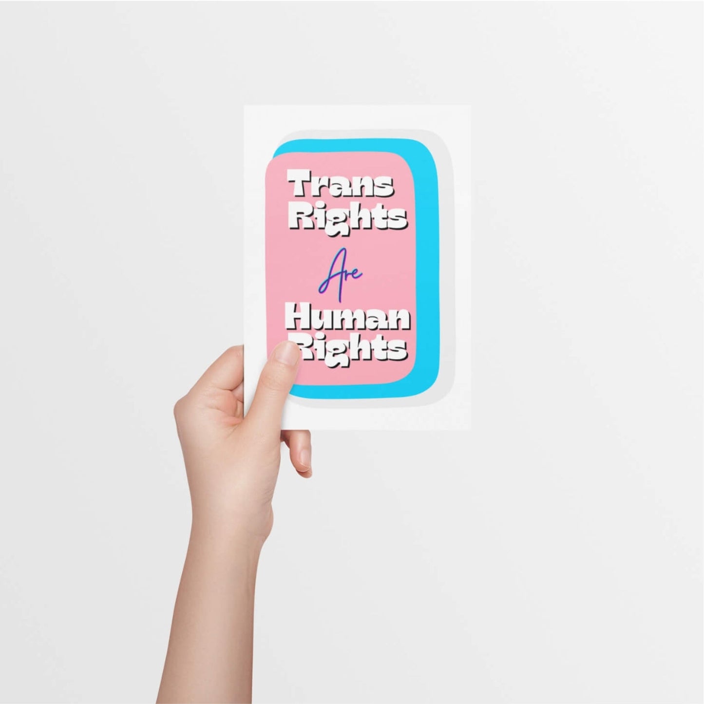 Trans Rights Are Human Rights | Support & Allyship Card - Queer Card Club -
