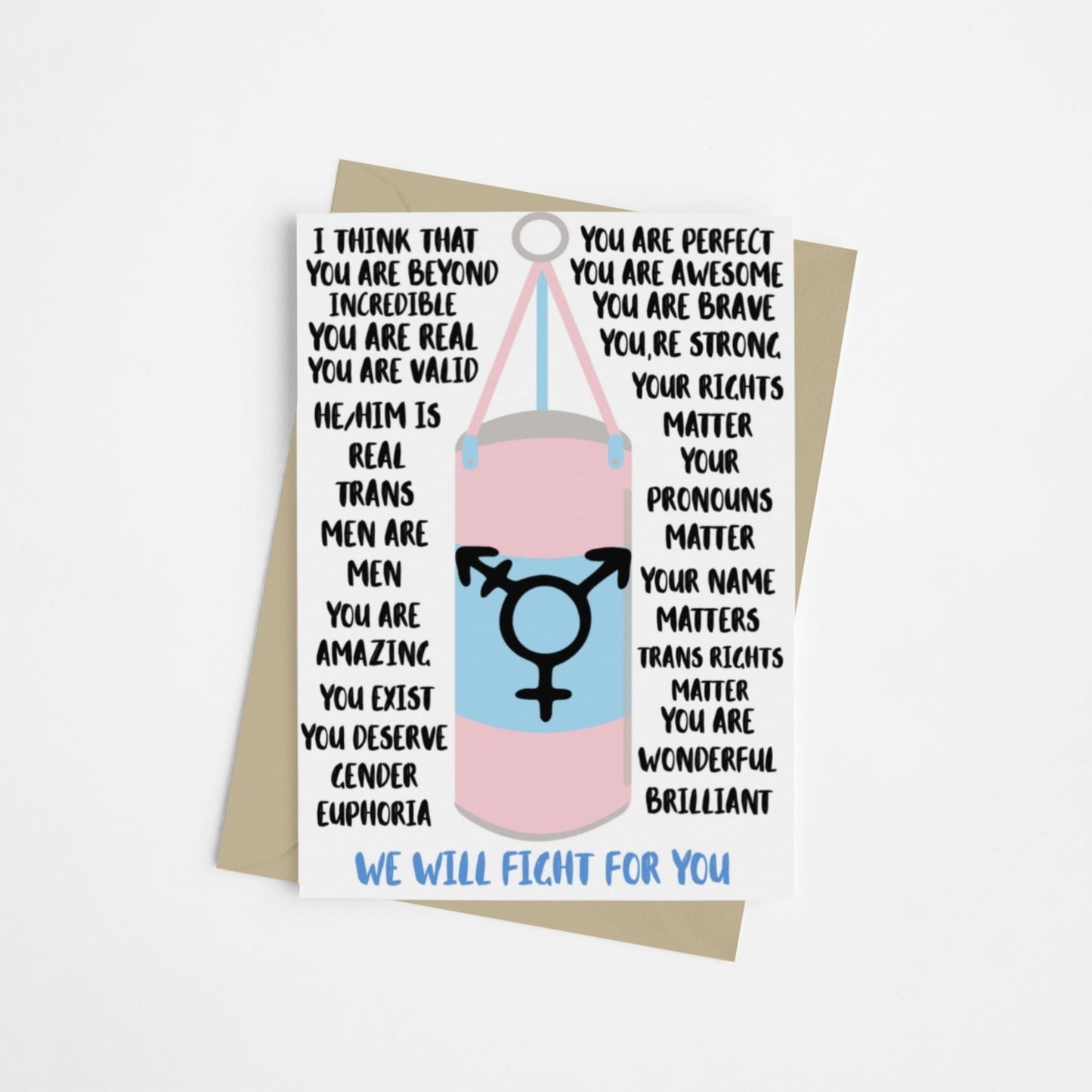 Transgender Affirmation - Transgender Support & Allyship Card - Queer Card Club -