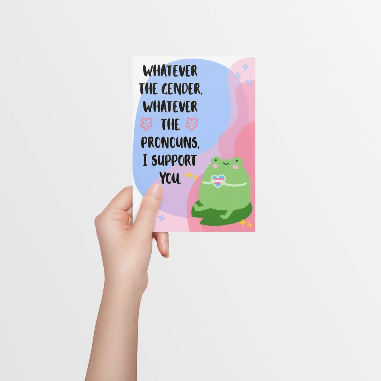 Transgender Support | LGBTQ+ Allyship & Support Card - Queer Card Club -