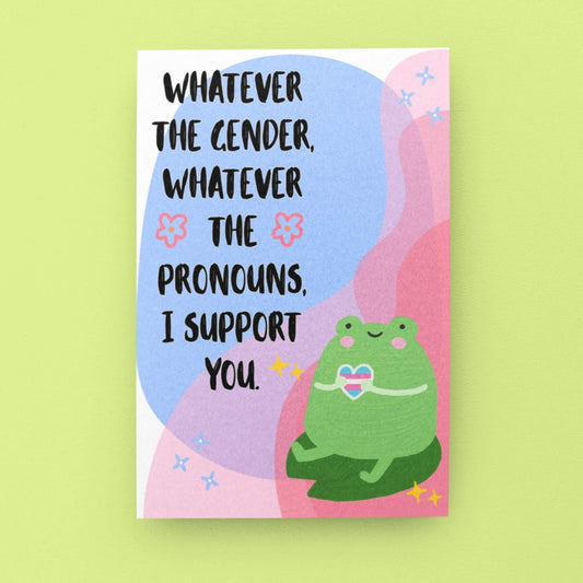 Transgender Support | LGBTQ+ Allyship & Support Card - Queer Card Club -