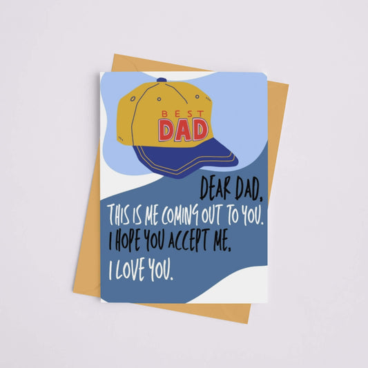 Coming Out LGBTQ Masculine Dad Card - Queer Card Club - 