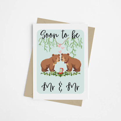 Gay Bears Congratulations Engagement Card - Queer Card Club - 
