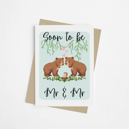 Gay Bears Congratulations Engagement Card - Queer Card Club - 