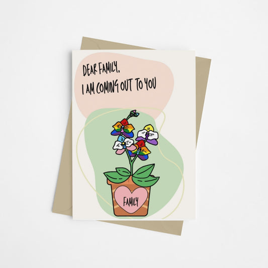 I'm Coming Out To My Family | LGBTQ+ Coming Out Card - Queer Card Club - 