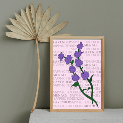 Lavender Menace Lesbian Poster - Queer Card Club - 