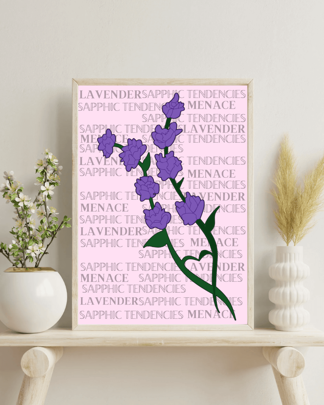 Lavender Menace Lesbian Poster - Queer Card Club - 