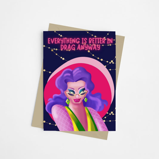 LGBTQ+ Drag Support | Allyship & Support Card - Queer Card Club - 