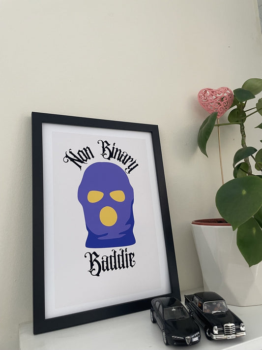 Nonbinary Baddie Wall Art Print / Poster - Queer Card Club - Queer Posters