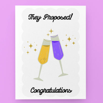 Nonbinary & Gender Neutral Engagement Card - Queer Card Club - 