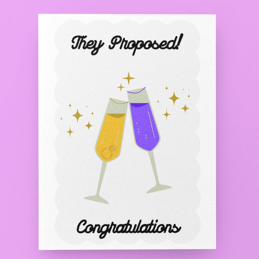 Nonbinary & Gender Neutral Engagement Card - Queer Card Club - 
