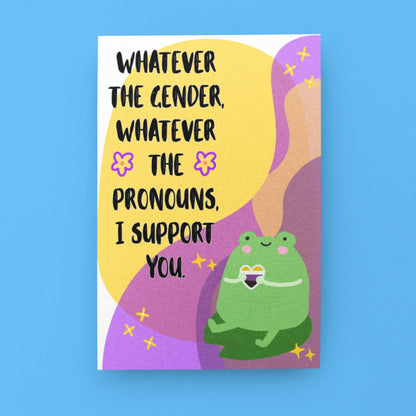 Nonbinary Pronouns Affirmation Card - Queer Card Club - 