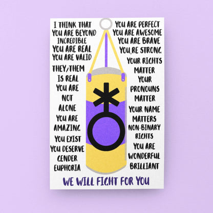 Nonbinary They Them Affirmation Card - Queer Card Club - 