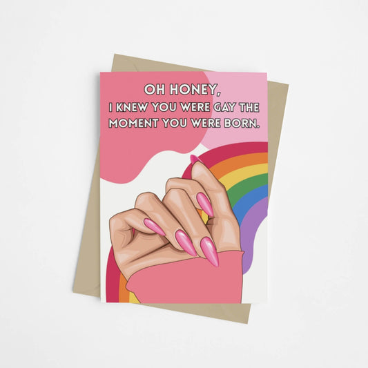 Sassy LGBTQ+ Coming Out Support | Allyship Card - Queer Card Club - Front