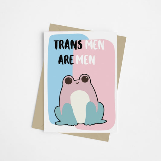 Trans Men Are Men | Transgender Support & Allyship Card - Queer Card Club - 