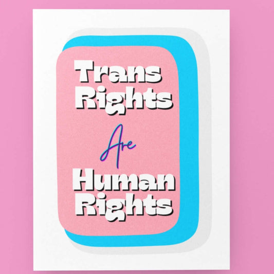 Trans Rights Are Human Rights | Support & Allyship Card - Queer Card Club - 