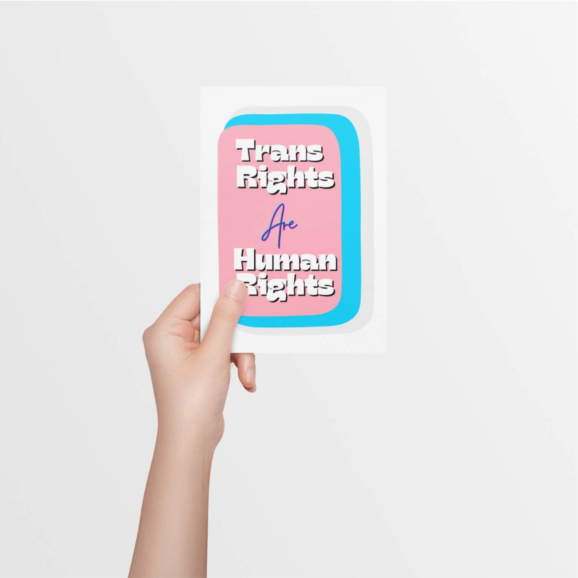 Trans Rights Are Human Rights | Support & Allyship Card - Queer Card Club - 
