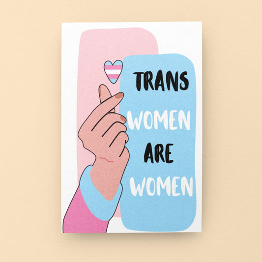 Trans Women Are Women | Transgender Support & Allyship Card - Queer Card Club - 