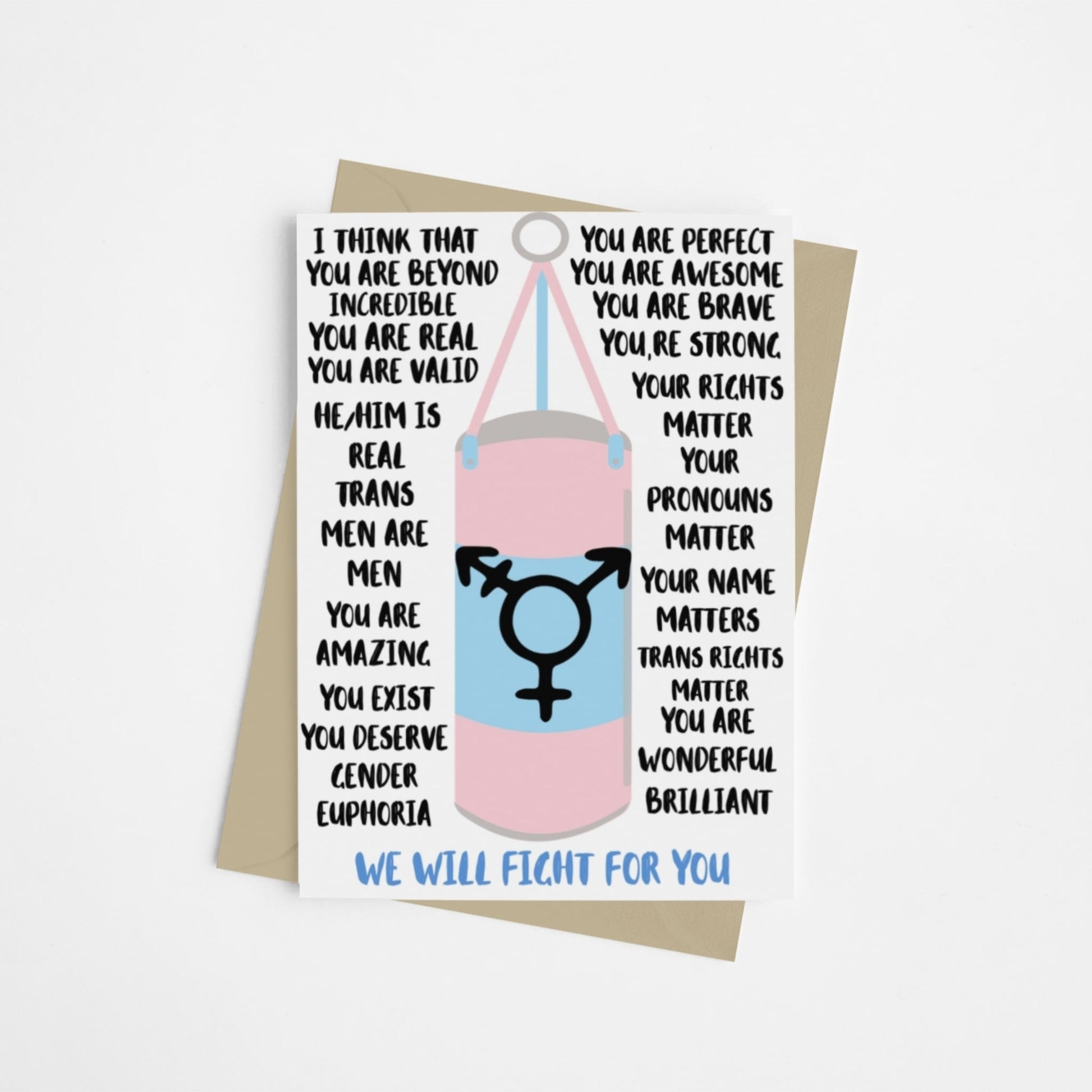Transgender Affirmation - Transgender Support & Allyship Card - Queer Card Club - 