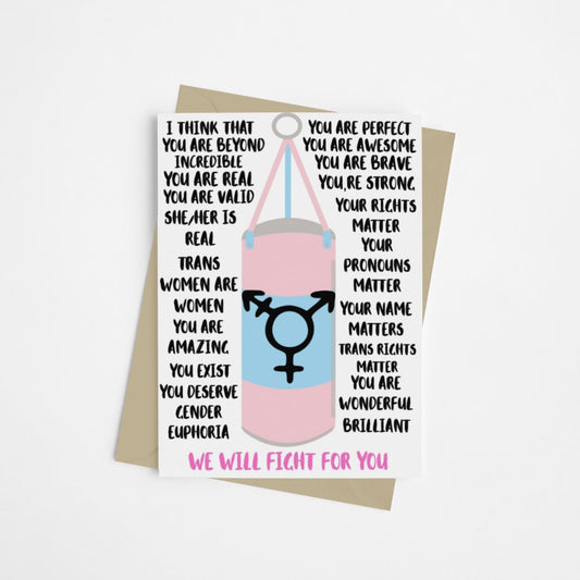 Transgender Affirmation - Transgender Support & Allyship Card - Queer Card Club - 