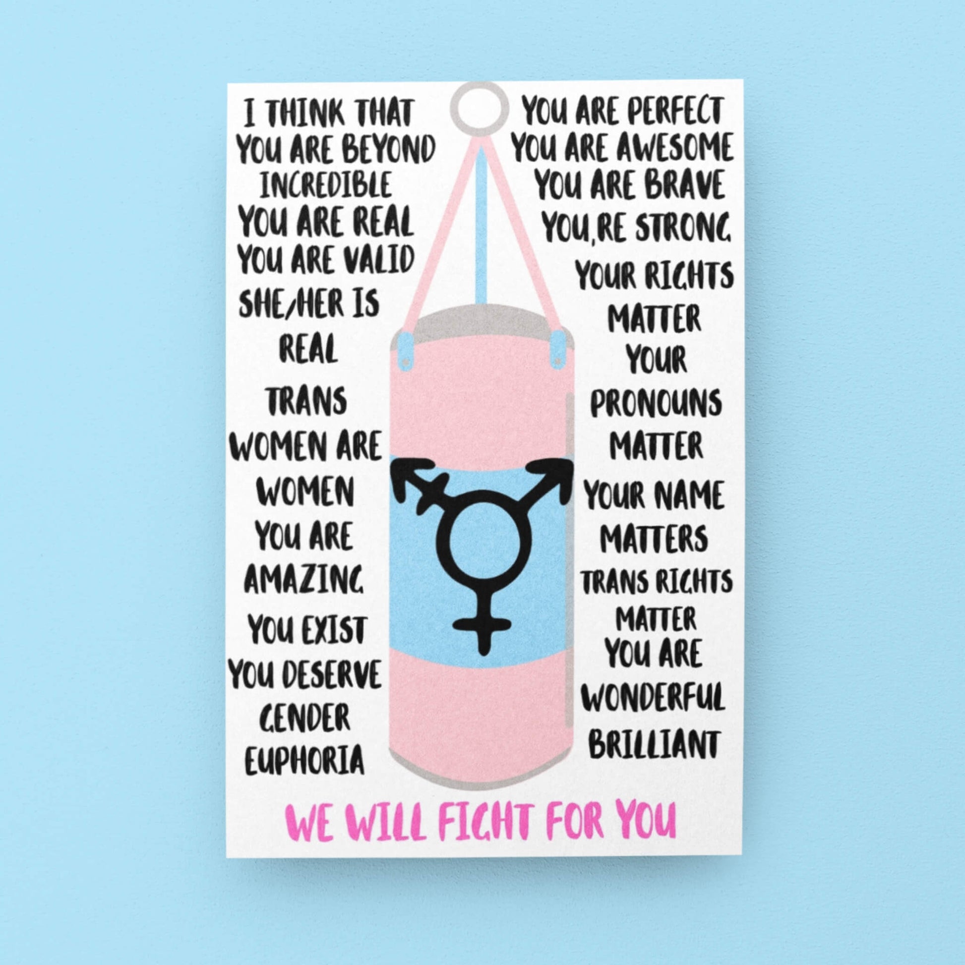Transgender Affirmation - Transgender Support & Allyship Card - Queer Card Club - 
