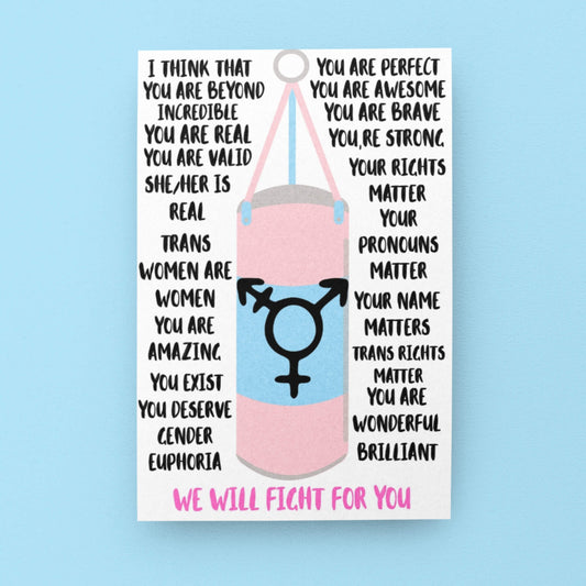 Transgender Affirmation - Transgender Support & Allyship Card - Queer Card Club - 