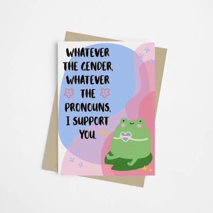 Transgender Support | LGBTQ+ Allyship & Support Card - Queer Card Club - 