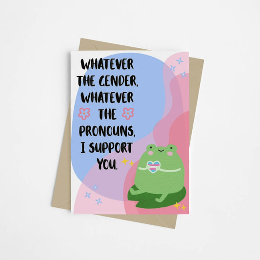 Transgender Support | LGBTQ+ Allyship & Support Card - Queer Card Club - 